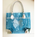 Audit factory transparen PVC shopping bag with butterfly printing
